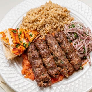 Beef Lula Kebab (Kafta) Plate