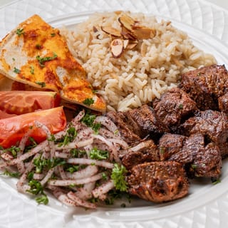 Filet Shish Kebab (Lahem Meshwey) Plate