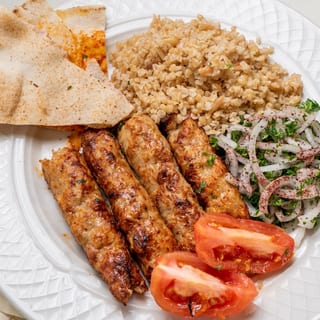 Chicken Lula Kebab (Kafta) Plate