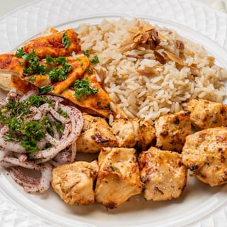 Chicken Breast Kebab (Shish Tawook) Plate